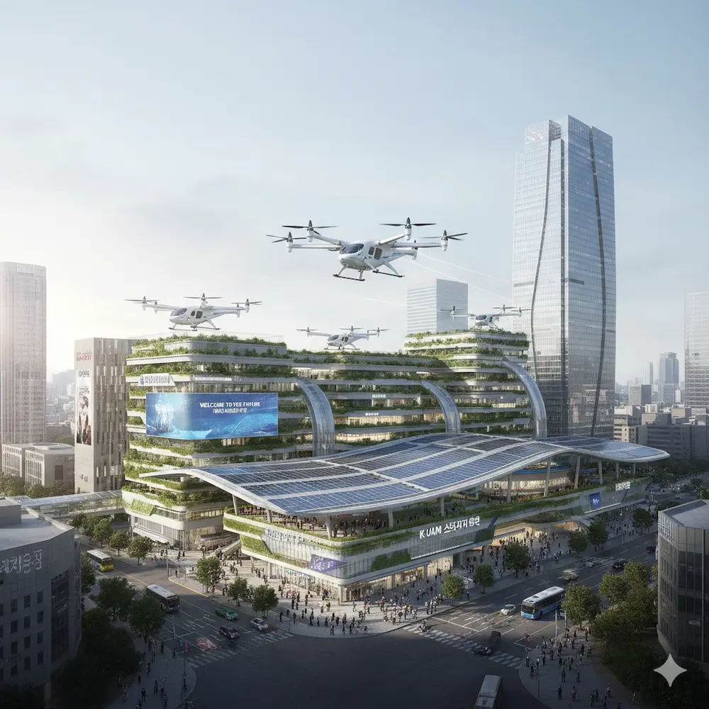 Seoul 6G Infrastructure: Futuristic 6G network infrastructure and smart city connectivity in Seoul, South Korea