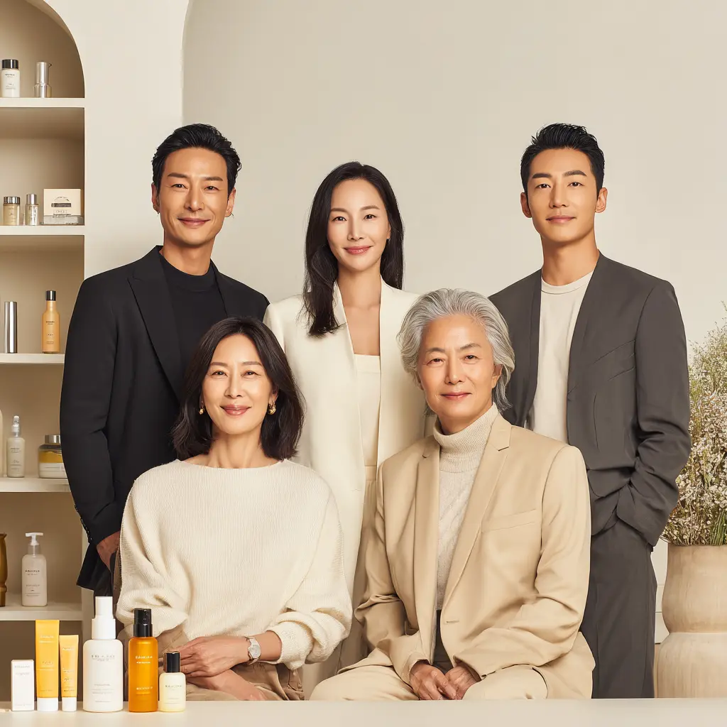 A Korean woman applying skincare products at her vanity table in Seoul, representing the daily skincare routine and beauty culture in South Korea in 2026