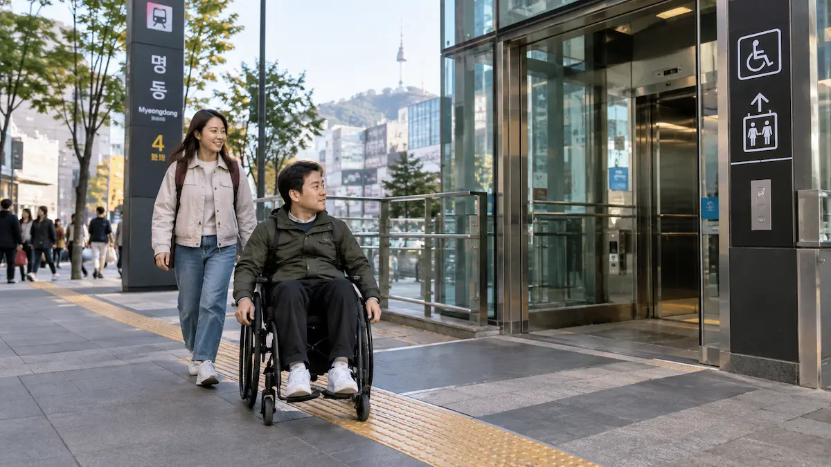 Accessible travel in Korea with step-free public transport and mobility facilities